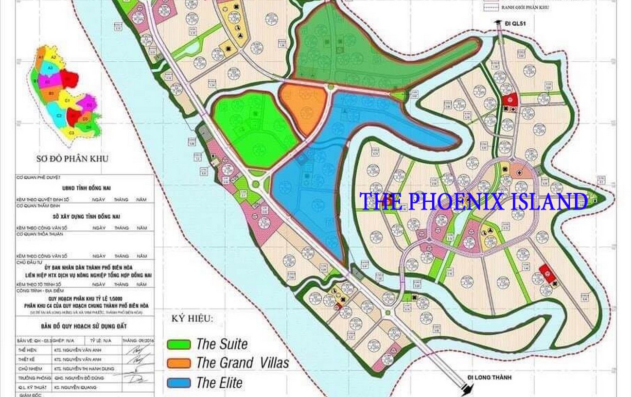 Mặt bằng dự án nhà phố đảo Phụng Hoàng Aqua City The Phoenix South Đồng Nai chủ đầu tư Novaland