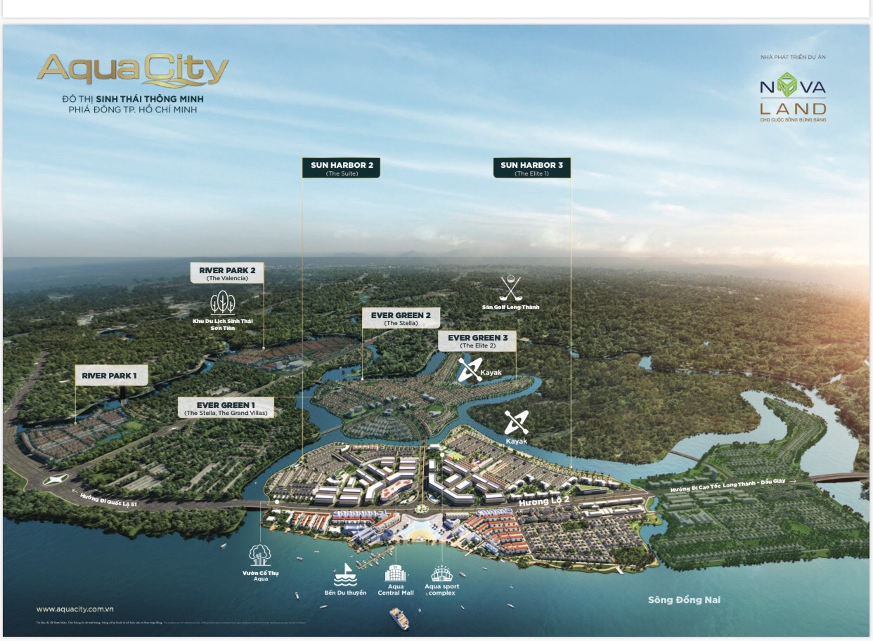 Phối cảnh phân khu The Elite dự án Aqua City