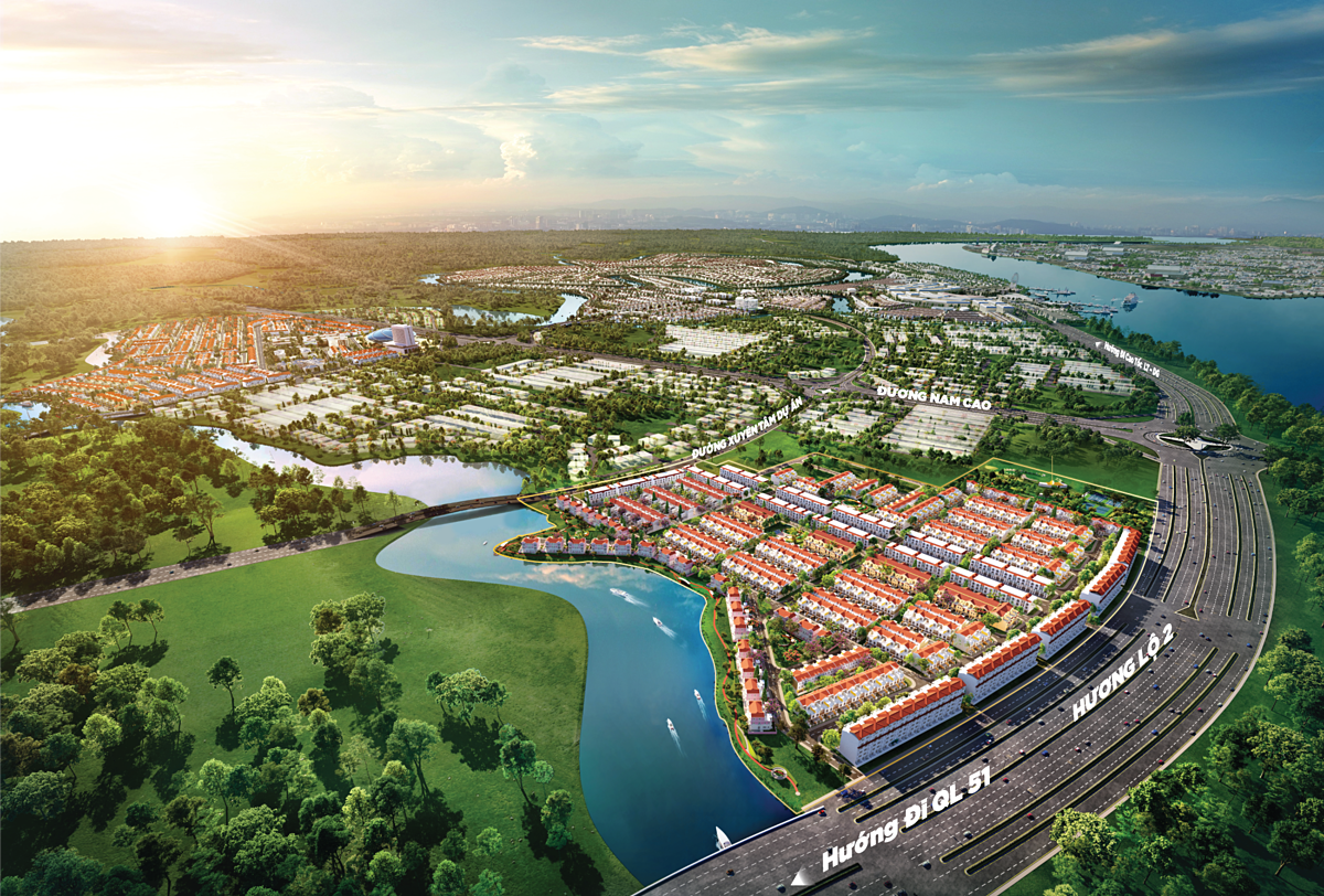Phân khu River Park 1 dự án Aqua City hấp dẫn khách hàng bởi lợi thế tâm điểm kết nối giao thương đắt giá.