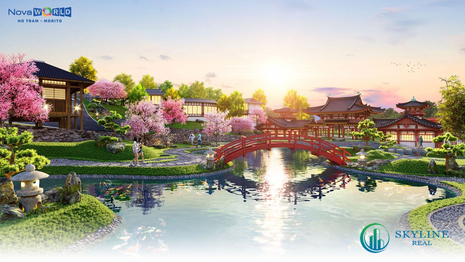 Mỗi second home tại Morito đều có khu vườn Nhật ngay sân nhà và kết nối với công viên trung tâm.
