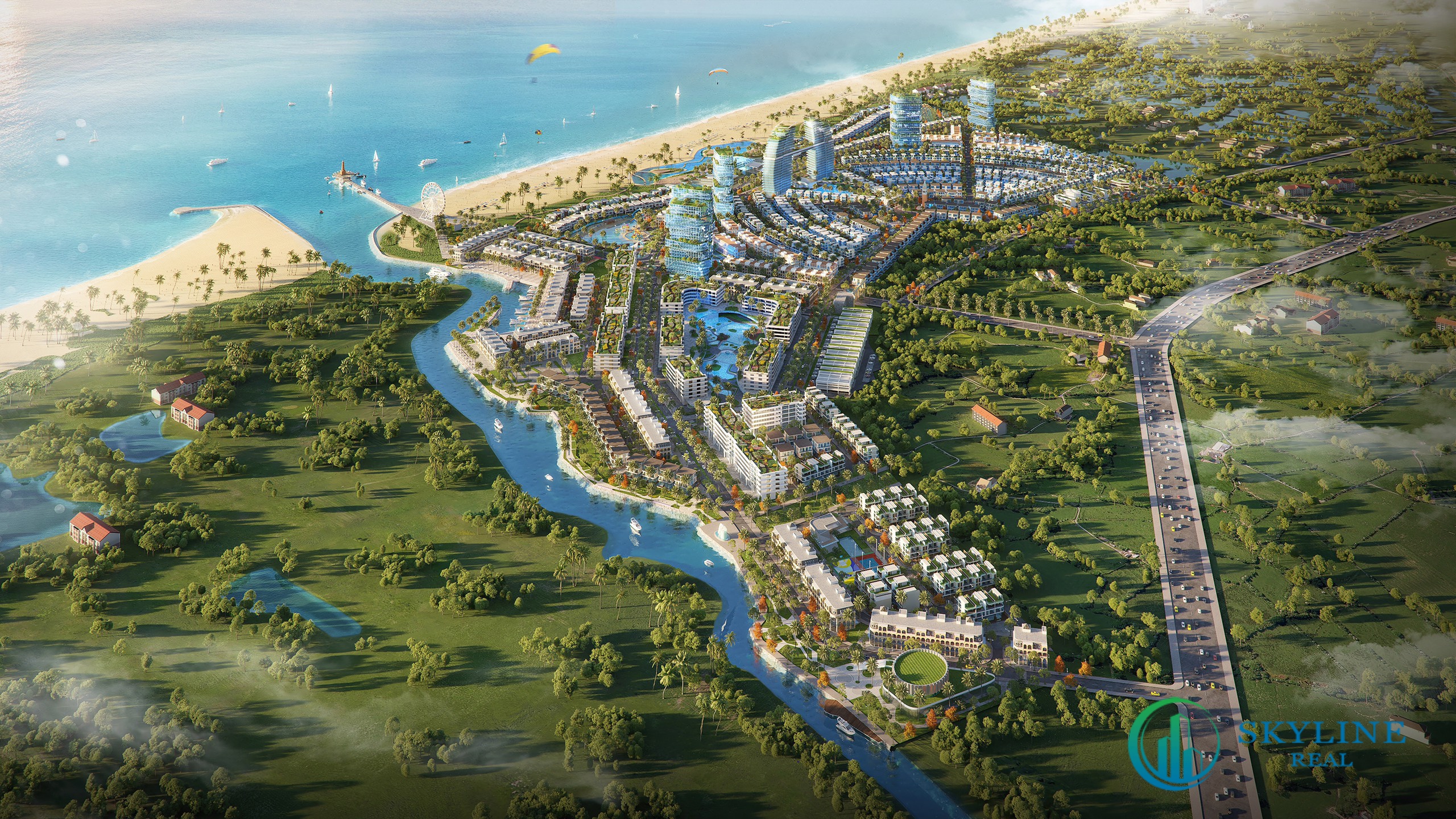 Phối cảnh tổng thể dự án nghỉ dưỡng Venezia Beach 