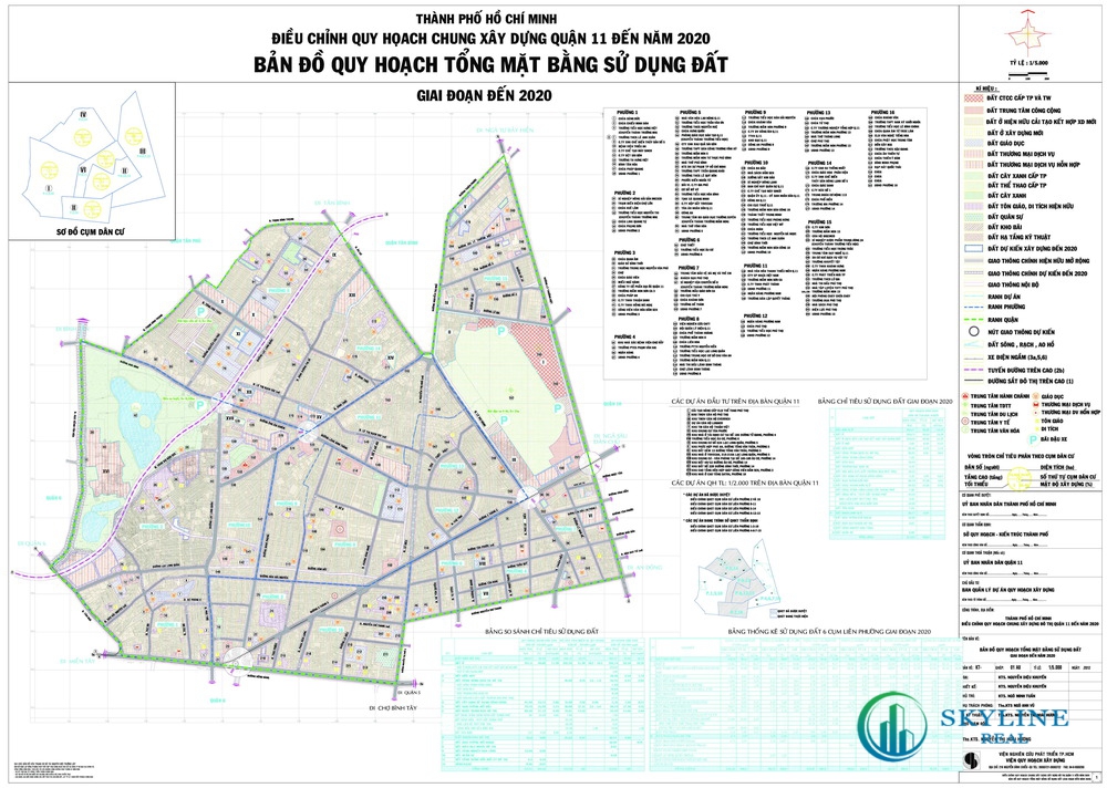 Bản đồ quy hoạch sử dụng đất Quận 11