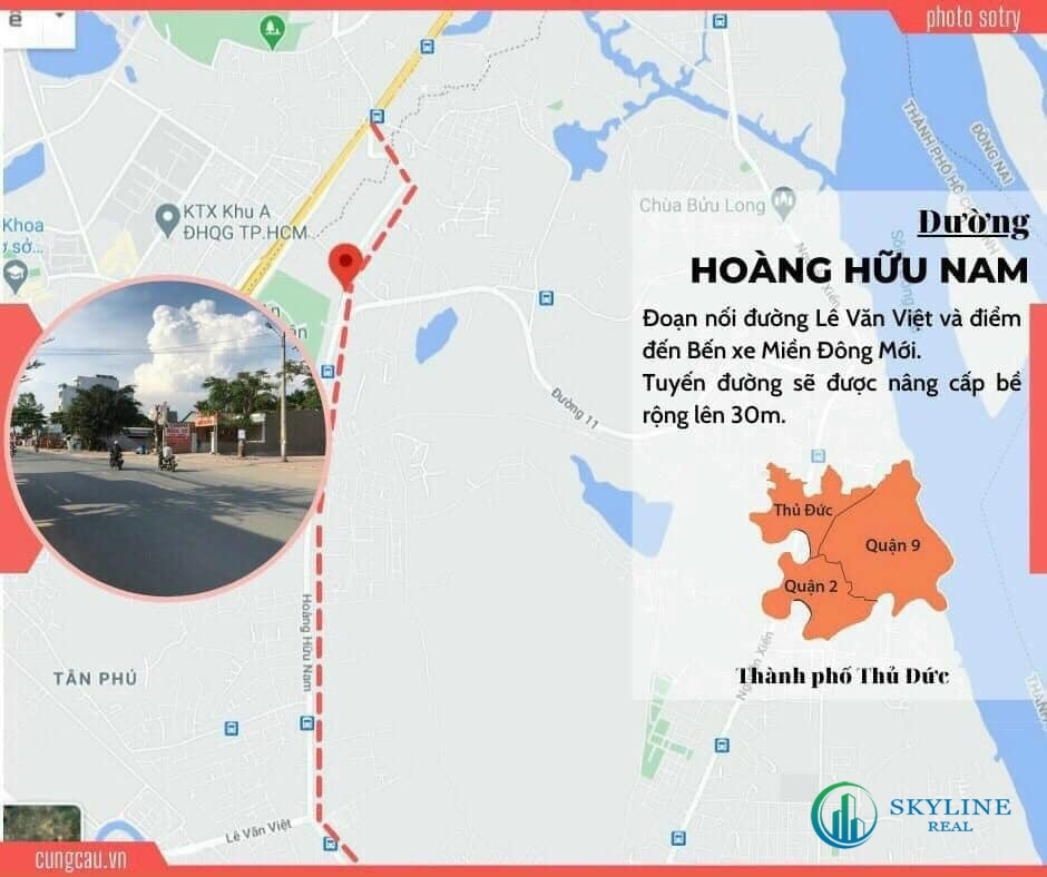 Quy hoạch tuyến đường Hoàng Hữu Nam