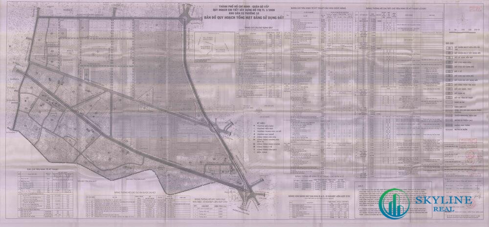 Bản đồ quy hoạch 1/2000 Khu dân cư phường 10, Quận Gò Vấp