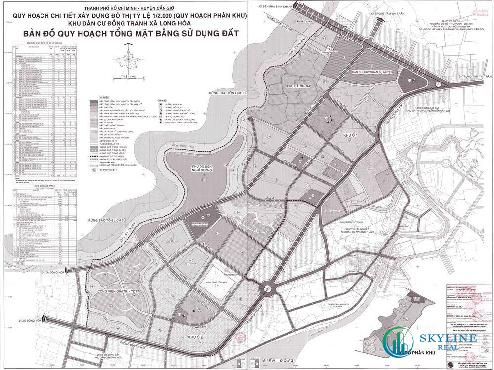 Bản đồ quy hoạch 1/2000 Khu dân cư Đồng Tranh, Huyện Cần Giờ