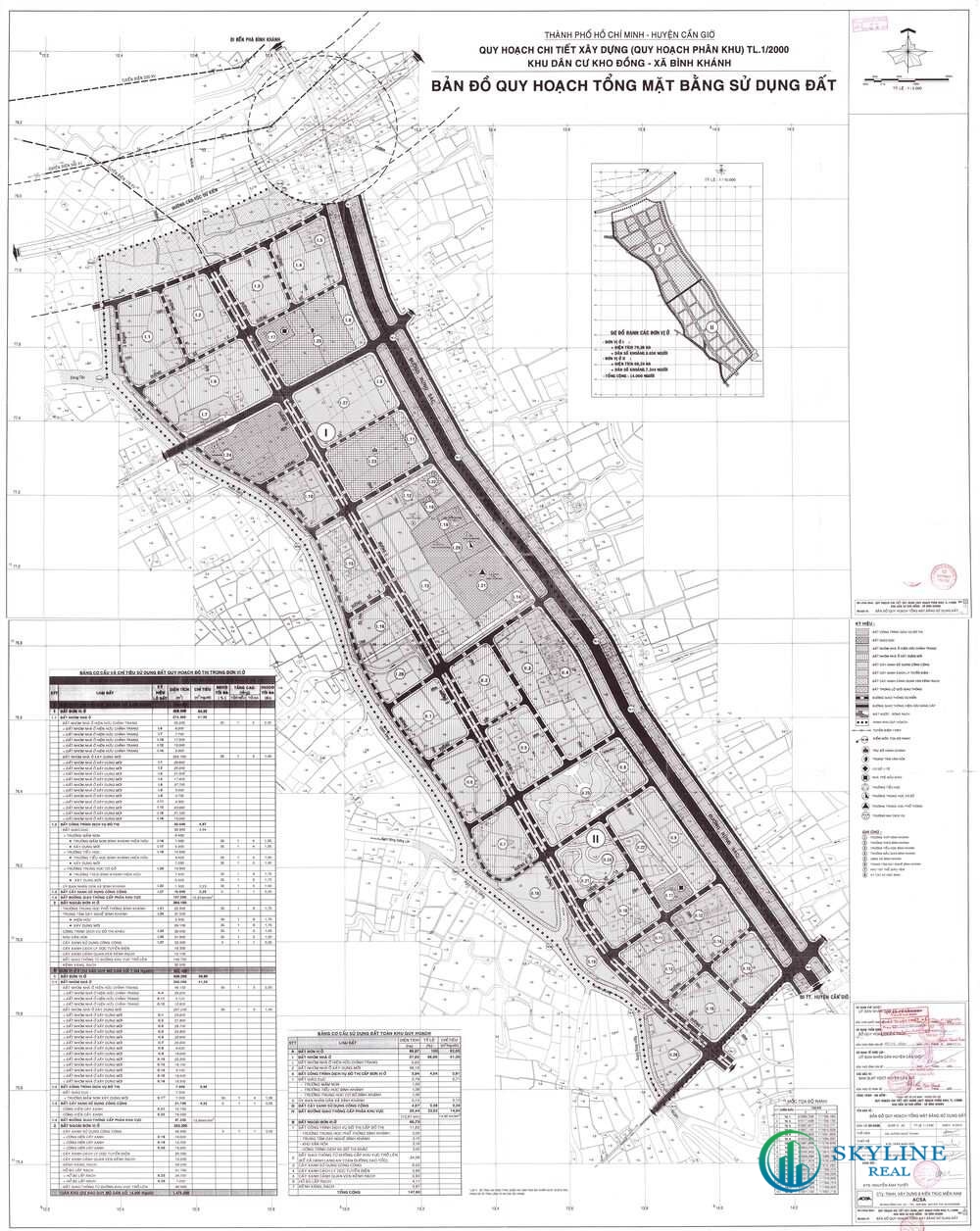 Bản đồ quy hoạch 1/2000 Khu dân cư Kho Đồng, Huyện Cần Giờ​​​​​​​