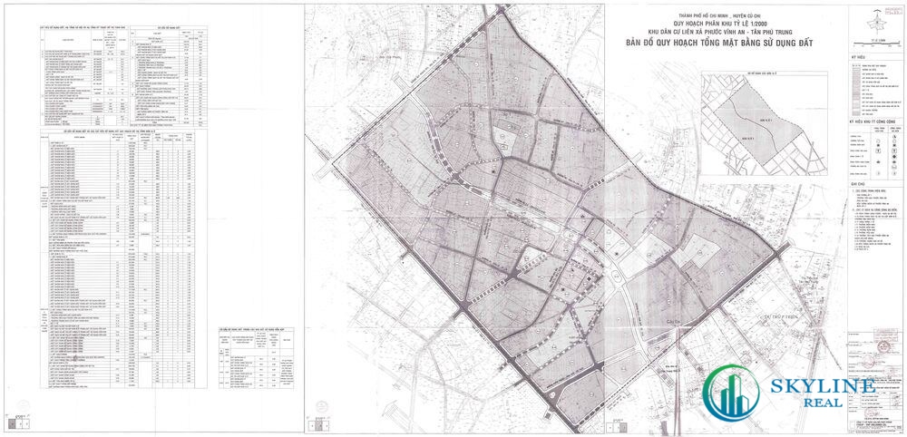 Bản đồ quy hoạch 1/2000 Khu dân cư xã Tân Thạnh Đông - khu 2, Huyện Củ Chi