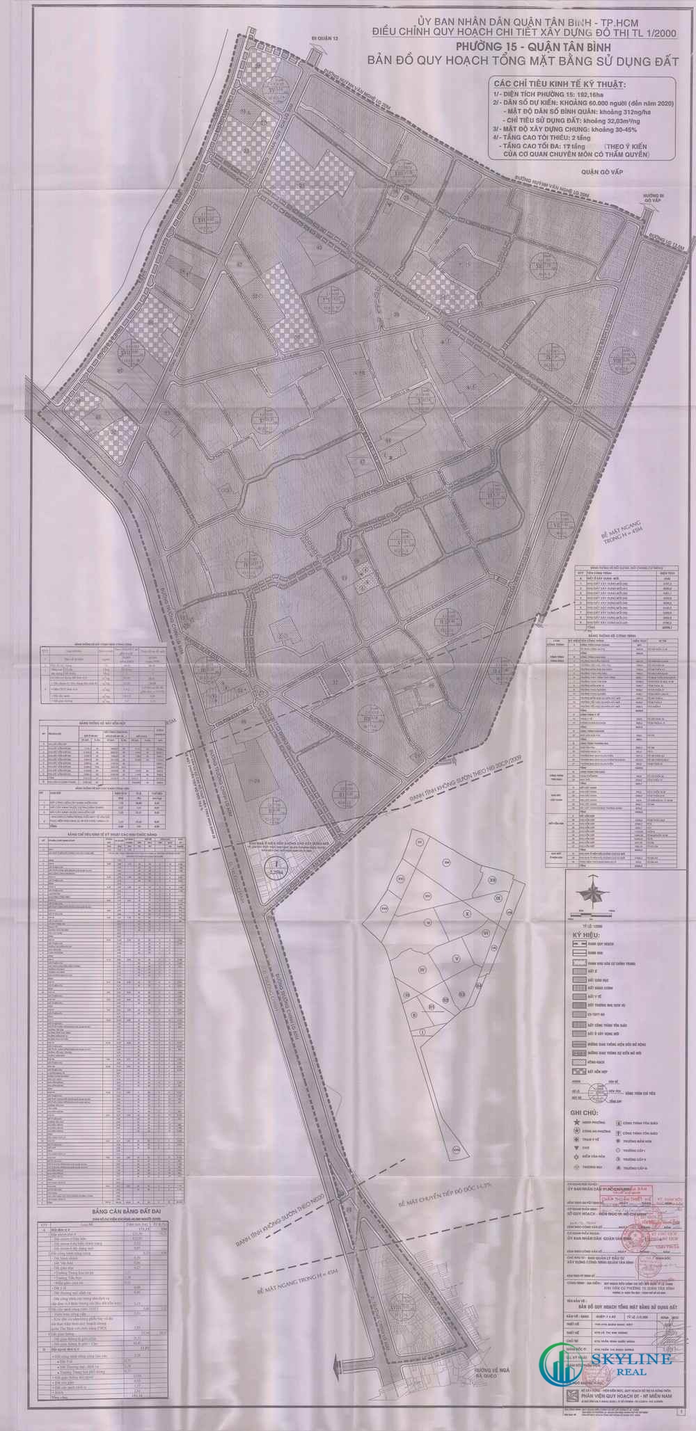 Bản đồ quy hoạch 1/2000 Phường 15 quận Tân Bình 