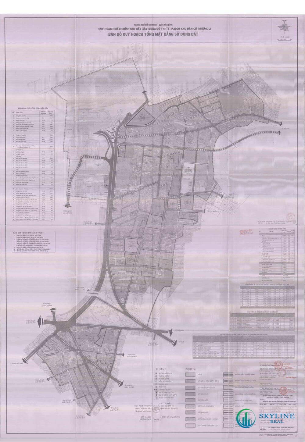 Bản đồ quy hoạch 1/2000 Phường 2 quận Tân Bình 