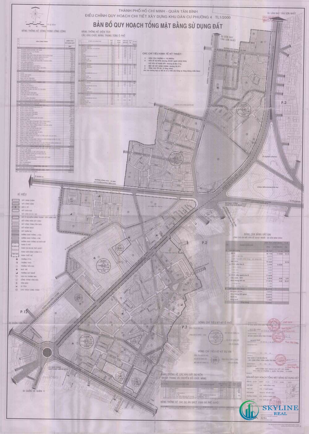 Bản đồ quy hoạch 1/2000 Phường 4 quận Tân Bình 