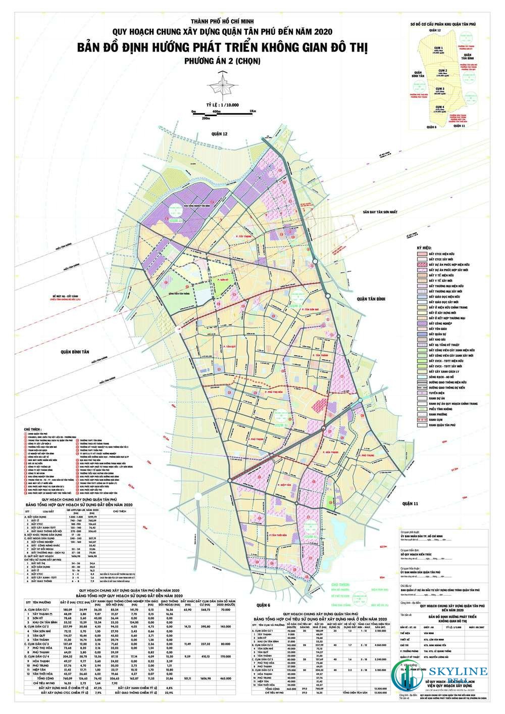 Bản đồ quy hoạch tổng thể quận Tân Phú
