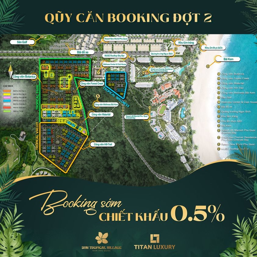 Quỹ căn booking đợt 2 của Sun Tropical Village